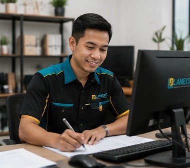 Administrasi operasional untuk memastikan setiap proses pengiriman berjalan dengan efisien dan tepat waktu.